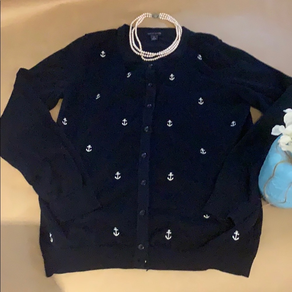 Navy Blue Anchor Sweater